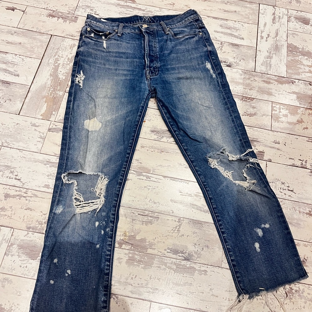 MOTHER | vagabond crop boyfriend Jeans 26